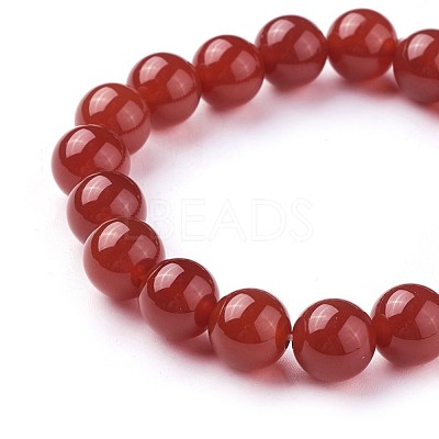 Natural Carnelian Beads Stretch Bracelets BJEW-F380-01-C10-1