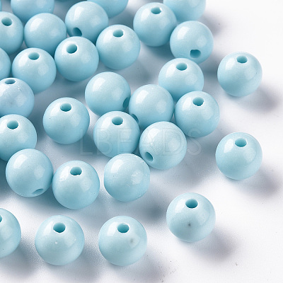 Opaque Acrylic Beads X-MACR-S370-C10mm-A07-1