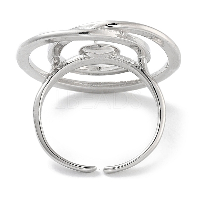 Rack Plating Brass Open Cuff Ring Settings KK-Z071-30P-1