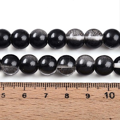 Baking Paint Transparent Glass Beads X1-DGLA-N011-10mm-10-1