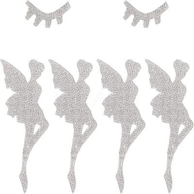 6Pcs Eyelash & Fairy Glitter Hotfix Rhinestone DIY-FH0003-48-1