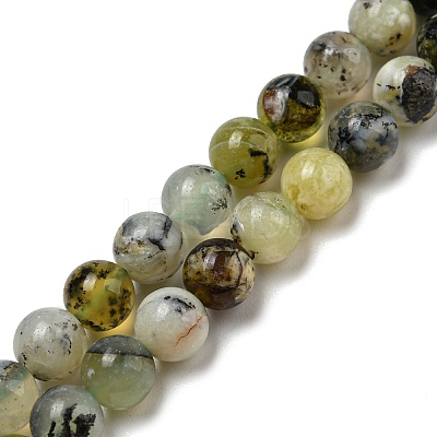 Natural Green Opal Beads Strands G-R494-A11-02-1