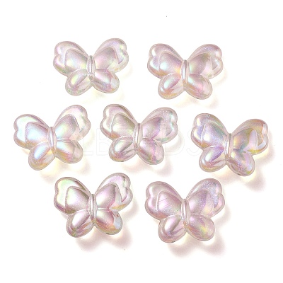 UV Plating Luminous Transparent Acrylic Beads OACR-P010-11B-1