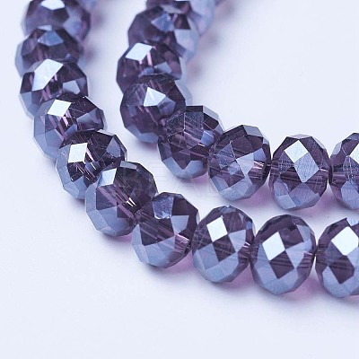 Electroplate Glass Beads Strands EGLA-A034-T10mm-A16-1
