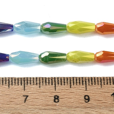 Electroplate Glass Beads Strands EGLA-C004-01-1