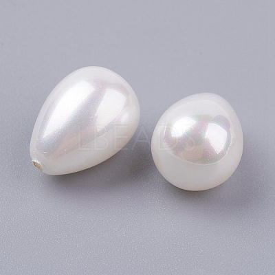 Shell Pearl Half Drilled Beads X-BSHE-G017-11x8mm-17-1