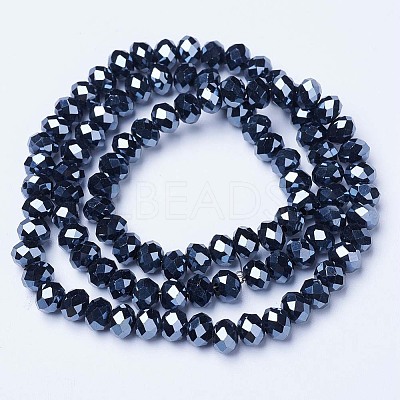 Electroplate Glass Beads Strands EGLA-A034-P1mm-A18-1