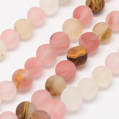 Tigerskin Glass Beads Strands G-D693-6mm-1