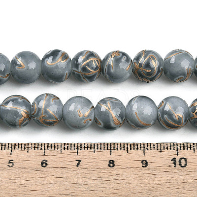 Baking Paint Glass Beads X1-DGLA-N010-10mm-09-1