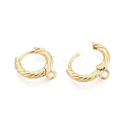 Brass Hoop Earring Findings KK-N263-128G-1