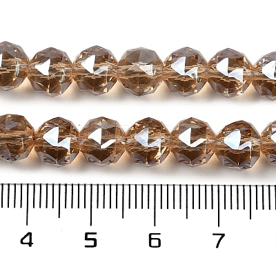 Transparent Electroplate Glass Beads Strands EGLA-N002-34C-C24-1