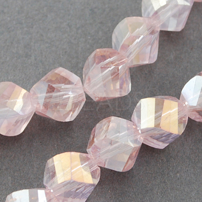 Electroplate Glass Beads Strands EGLA-R031-4mm-01-1