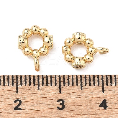 Brass Pave Clear Cubic Zirconia Tube Bails KK-C168-12G-1