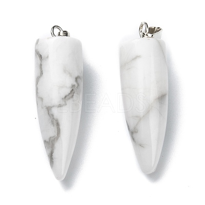 Synthetic Turquoise Pointed Pendants G-D040-01P-A03-1