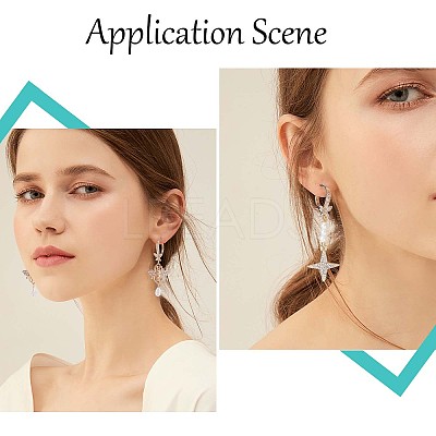 6Pcs Brass Cubic Zirconia Leverback Earring Findings KK-CN0002-11-1