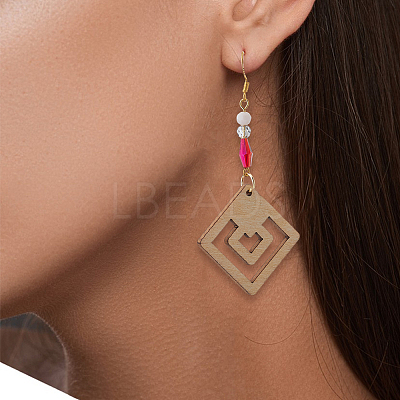60Pcs Wood Pendants WOOD-FH0002-30A-1