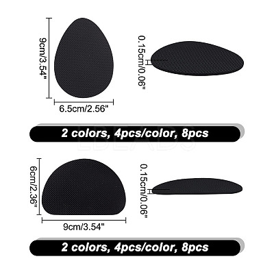 16Pcs 4 Styles Anti Skid Rubber Shoes Bottom Heel Sole FIND-NB0005-19-1