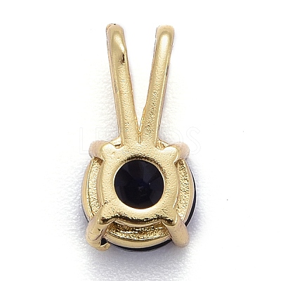 Brass Micro Pave Cubic Zirconia Pendants KK-P192-04-1