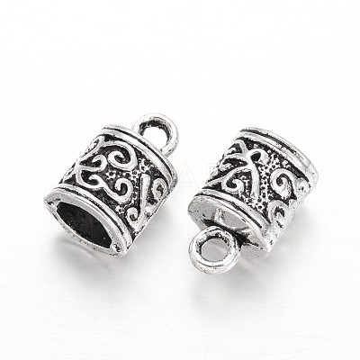 Tibetan Style Alloy Cord Ends PALLOY-L166-08AS-1