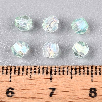 Transparent Spray Painted Glass Beads EGLA-N018-4mm-04-1
