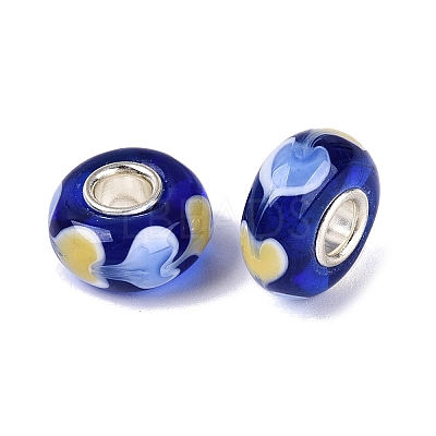 Handmade Lampwork Core European Beads LAMP-Q042-02B-1