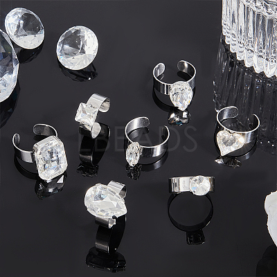 304 Stainless Steel Cuff Rings RJEW-PH01323-1