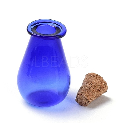 Glass Cork Bottles Ornament AJEW-O032-02A-1