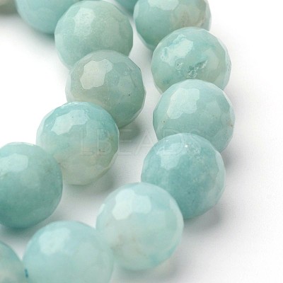 Natural Amazonite Beads Strands G-J376-17-8mm-1