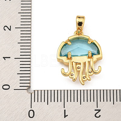 Rack Plating Glass Pendants KK-U035-14G-1