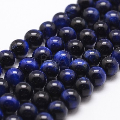 Natural Tiger Eye Bead Strands G-G735-23-12mm-02-1