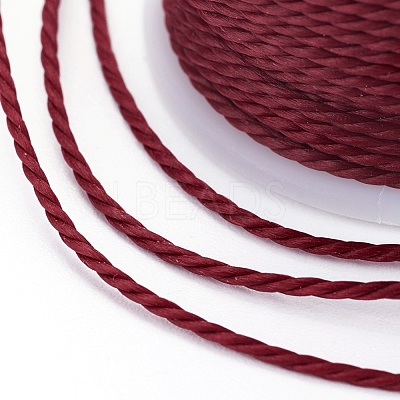 Round Waxed Polyester Cord YC-G006-01-1.0mm-09-1