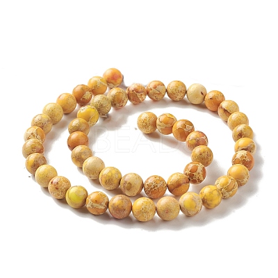 Natural Imperial Jasper Beads Strands G-I122-8mm-23-1