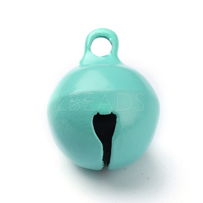 Baking Paint Brass Bell Pendants KK-WH0044-35A-1