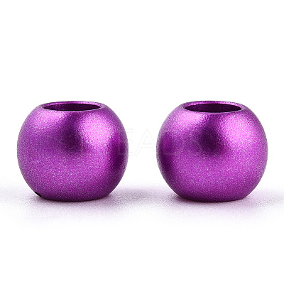 Spray Painted Acrylic European Beads LS-ACRP-WH0002-01C-1