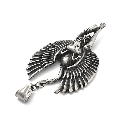 304 Stainless Steel Big Pendants STAS-V008-05AS-1