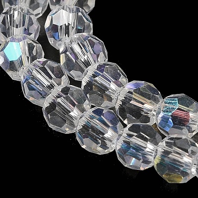 Electroplate Transparent Glass Beads Strands LS-EGLA-A035-T4mm-L19-1