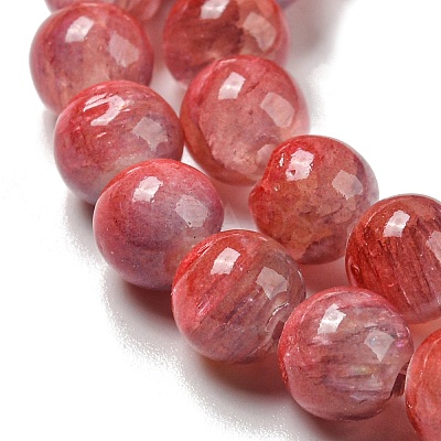 Dyed Natural White Jade Beads Strands G-F764-01D-1