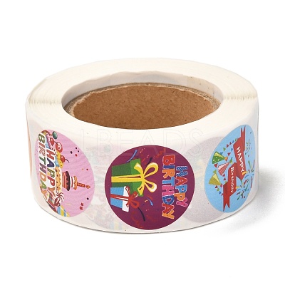 Birthday Themed Pattern Self-Adhesive Stickers DIY-E023-08K-1