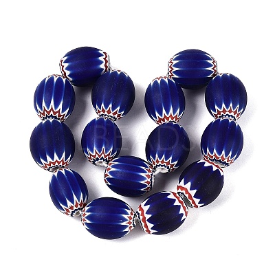 Handmade Millefiori Glass Barrel Beads LA-N002-19C-1