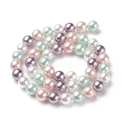 Shell Pearl Bead Strands BSHE-L017-10-1