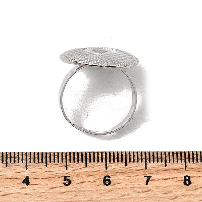 304 Stainless Steel Cuff Ring Components STAS-P403-08P-1