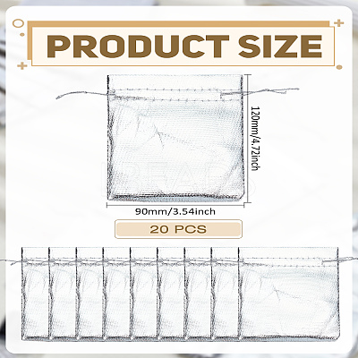 20Pcs Organza Bags OP-LP0001-15B-1