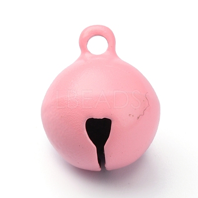 Baking Paint Brass Bell Pendants KK-WH0044-35C-1