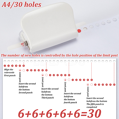 Mini Plastic 6-Hole Punch AJEW-WH0083-64A-1