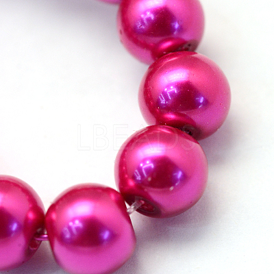 Baking Paint Pearlized Glass Pearl Round Bead Strands HY-Q003-4mm-17-1