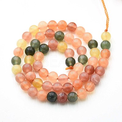 Natural Quartz Beads Strands G-N355-6mm-23-1