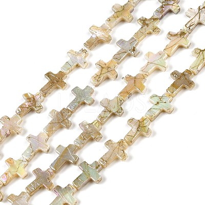 Drawbench Style Natural Freshwater Shell Beads Strands X1-BSHE-G036-01-1