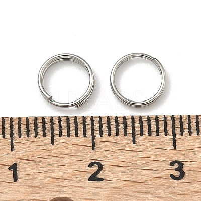 Tarnish Resistant 304 Stainless Steel Split Rings STAS-E010-7x0.6mm-2-1
