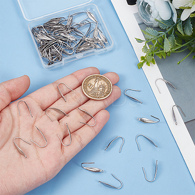 80Pcs 316 Surgical Stainless Steel Earring Hooks STAS-UN0034-73-1