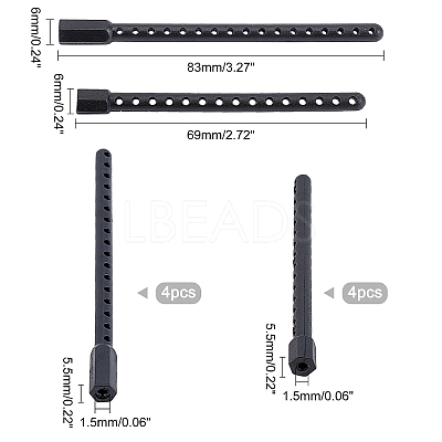 4Pcs HSP 1/10 Accessories Plastic Car Shell Column for 94122 & 94123 & 94102 & 94103 TOOL-WH0130-73-1